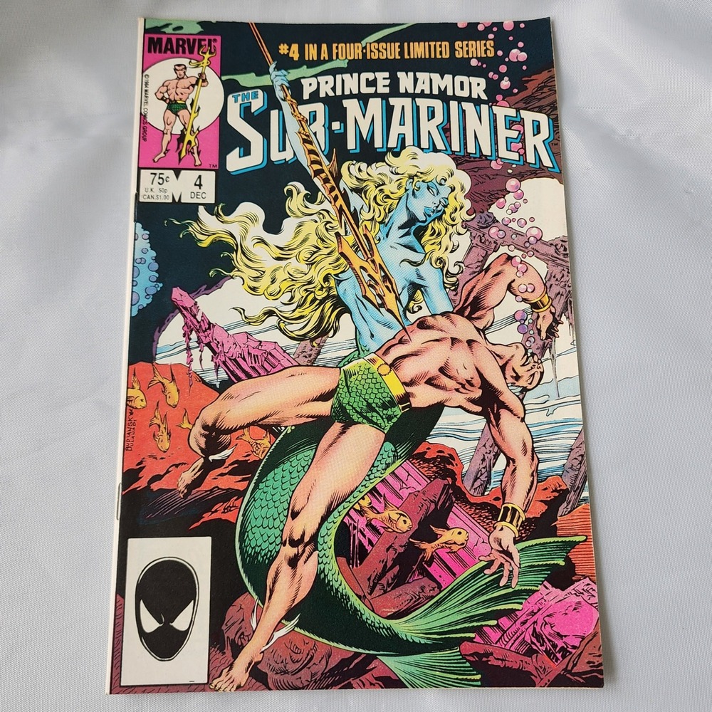 Prince Namor The Sub-Mariner #4 Comic Book Marvel 1984 Limited Series B&B NM